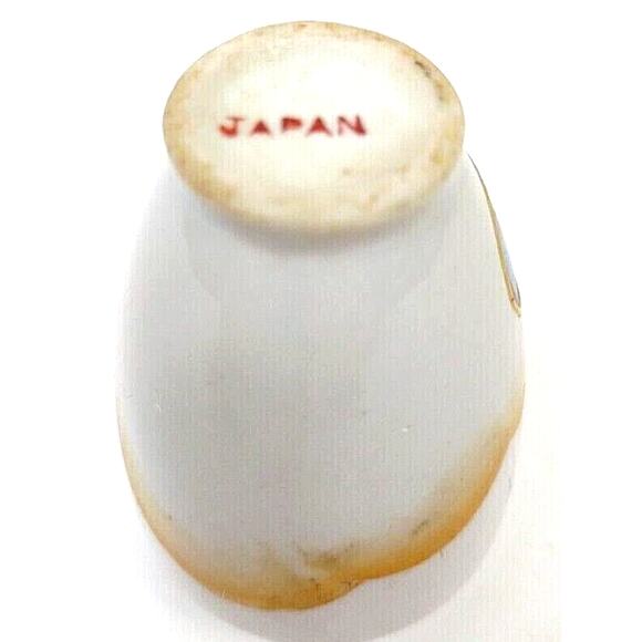 Vintage 1940’s Japan Satsuma Porcelain Vase Miniature Red Ltr Hand Painted 2.5" - Picture 4 of 6